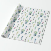 Kristallen blauw Paarse groen Cadeaupapier (Uitgerold)