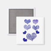 Kristallen blauwe harten magneet (Voorkant / Achterkant)