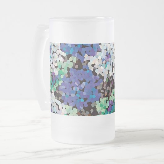 Kristallen bloesems matglas bierpul (Voorkant links)