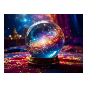 Kristallen Bol - Ik Zie Een Kosmische Gebeurtenis Perfect Poster