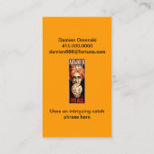 Kristallen Bol van de Waarzegger Contactkaartje (Achterkant)