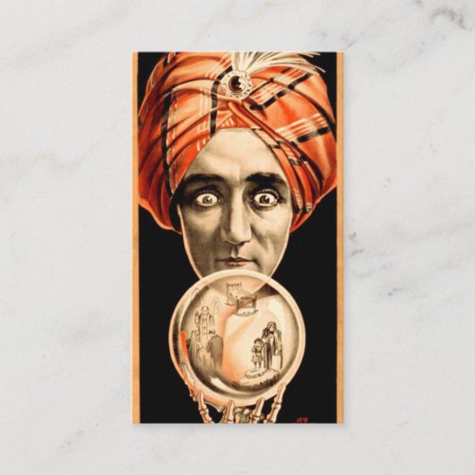 Kristallen Bol van de Waarzegger Contactkaartje (Voorkant)