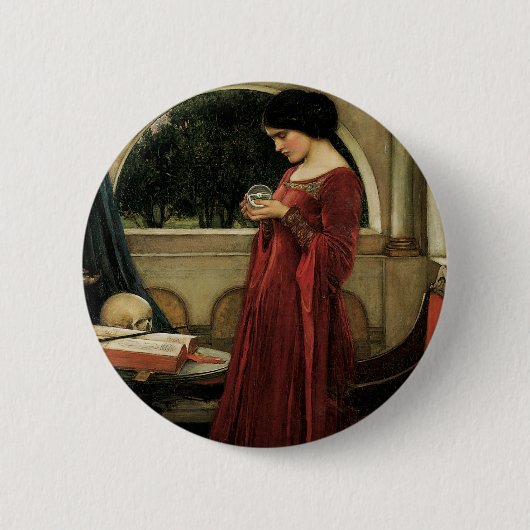 Kristallen Bol van John William Waterhouse Ronde Button 5,7 Cm (Voorkant)
