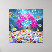 Kristallen Boom van Licht Canvas Afdruk (Voorkant)