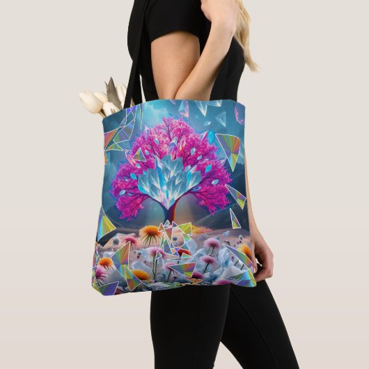 Kristallen boom van licht tote bag (Dichtbij)