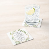 kristallen bruiloft groen feest/bruiloft dank u kartonnen onderzetters (Insitu)