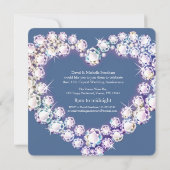 Kristallen bruiloft hart 15 jaar feest kaart (Achterkant)