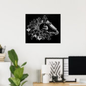 Kristallen Coyote Omgekeerd Poster (Thuiskantoor)