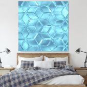 Kristallen diamanten canvas afdruk (Insitu (Slaapkamer))