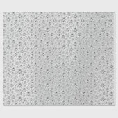 Kristallen Diamond Grey Silver Metal Confetti Stip Cadeaupapier (Vlak)