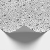 Kristallen Diamond Grey Silver Metal Confetti Stip Cadeaupapier (Hoek)