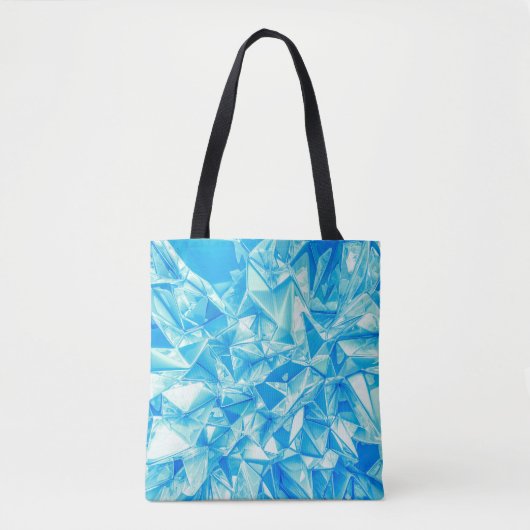 Kristallen driehoek, 3D gerenderde achtergrond. Tote Bag (Voorkant)