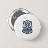 Kristallen Edelsteen Kat Kat Moeder Cadeau Idee - Ronde Button 5,7 Cm (Voorkant /achterkant)