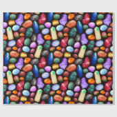 Kristallen/edelstenen Cadeaupapier (Vlak)