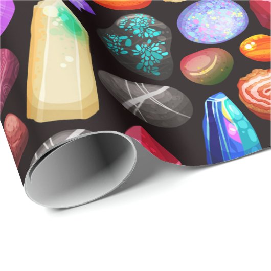 Kristallen/edelstenen Cadeaupapier (Rol Hoek)