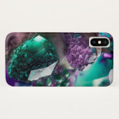 Kristallen edelstenen smaragd amethist Case-Mate iPhone case (Achterkant (horizontaal))