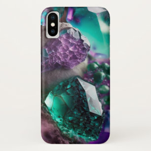 Kristallen edelstenen smaragd amethist Case-Mate iPhone case