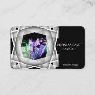 Kristallen Emerald Amethyst Visitekaartje