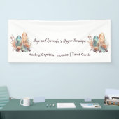 Kristallen en Bloemen Uw Bedrijfsnaam Spandoek (Beurs)