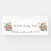 Kristallen en Bloemen Uw Bedrijfsnaam Spandoek (Horizontaal)