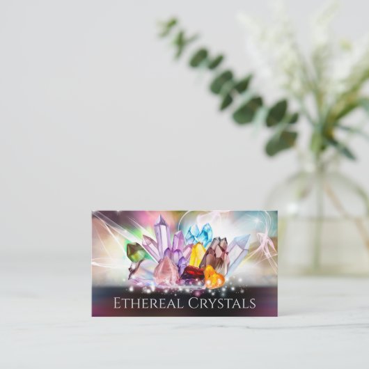 Kristallen en Edelstenen Energiestroom Visitekaartje (Staand voorkant)