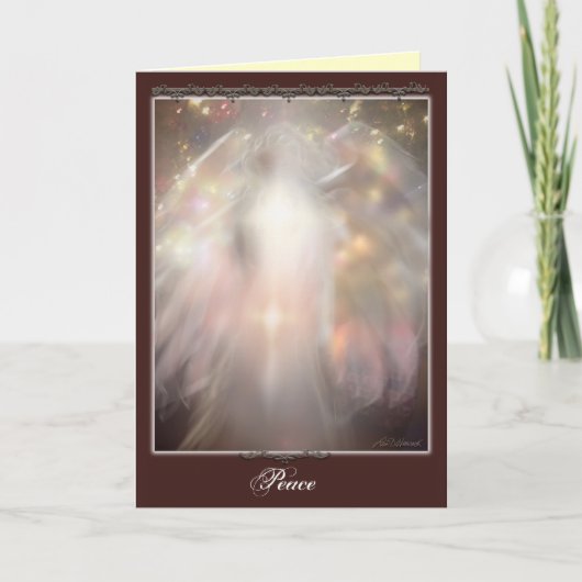 kristallen engel feestdagen kaart (Voorkant)