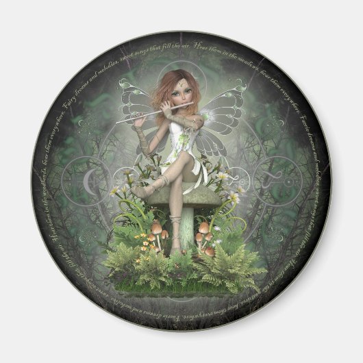 Kristallen Fee ~ Magische Fluit Magneet (Voorkant)