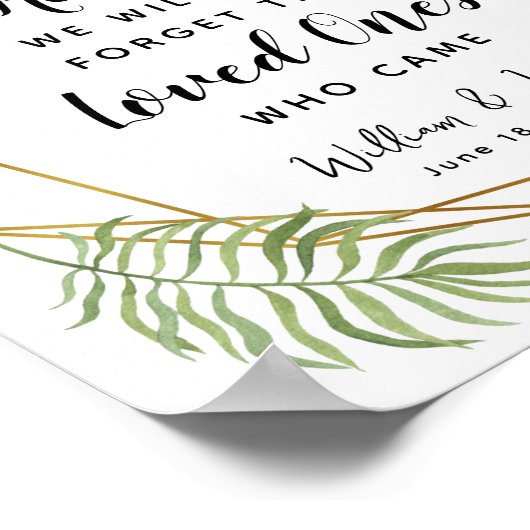 kristallen gebladerte groene hart gast boek bruilo poster (Hoek)