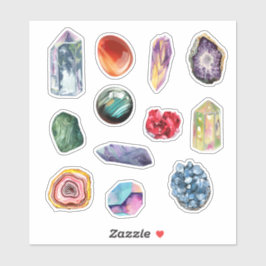 Kristallen Genezende Stenen Sticker Set