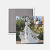 Kristallen glazen prinses met witte jurk magneet (Voorkant / Achterkant)