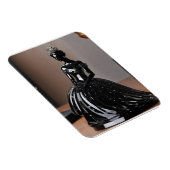 Kristallen glazen prinses met zwarte jurk magneet (Rechterzijde)