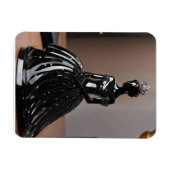 Kristallen glazen prinses met zwarte jurk magneet (Horizontaal)