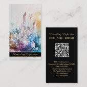 *~* Kristallen Gouden Regenboog QR Drip AP90 Artsy Visitekaartje (Voorkant / Achterkant)