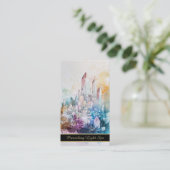 *~* Kristallen Gouden Regenboog QR Drip AP90 Artsy Visitekaartje (Staand voorkant)
