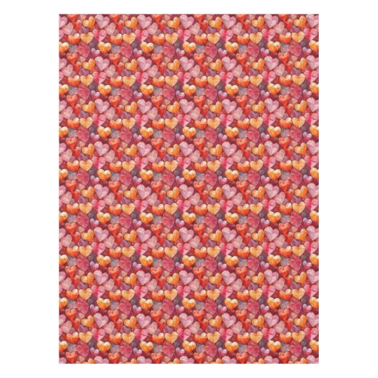 Kristallen harten van liefde tafelkleed (Voorkant)