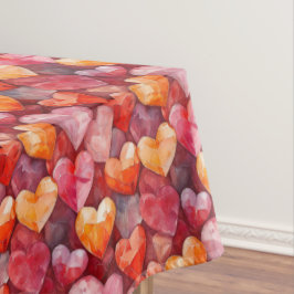 Kristallen harten van liefde tafelkleed