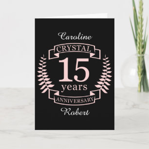 Kristallen huwelijksjubileum 15 jaar kaart