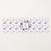 Kristallen in roze en blauw yogamat (Voorkant (horizontaal))