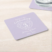 Kristallen jubileum 3 jaar liefde onderzetters (Schuin)