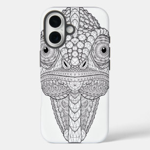 Kristallen Kameleon Geometrische Kunst Kristalle iPhone 16 Hoesje