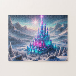 Kristallen Kasteel Iridiserend Winterwonderland Legpuzzel