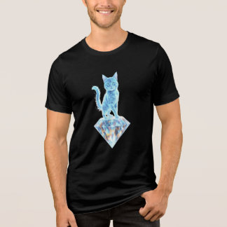 Kristallen Kat Op Diamanten T-Shirt