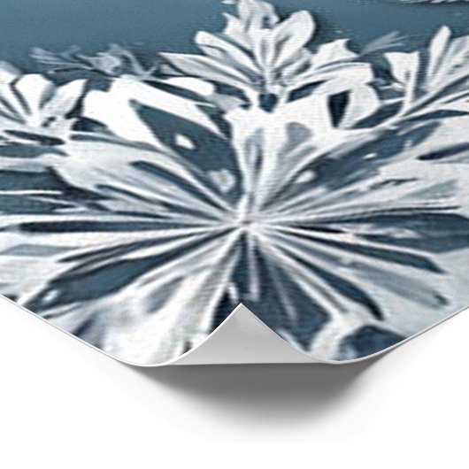 Kristallen Kerstboom Digitale Kerstmis Wall Art Poster (Hoek)