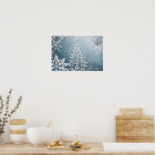 Kristallen Kerstboom Digitale Kerstmis Wall Art Poster (Keuken)