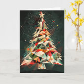 Kristallen kerstboom kaart (Gele Bloem)