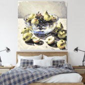 *~*Kristallen kom SC6 Stilleven Fruit Art Gift Canvas Afdruk (Insitu (Slaapkamer))