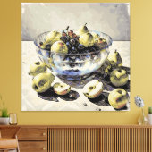 *~*Kristallen kom SC6 Stilleven Fruit Art Gift Canvas Afdruk (Insitu (Woonkamer))