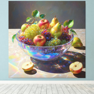 *~* Kristallen kom Stilleven Fruit SC6 Canvas Afdruk
