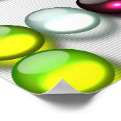 Kristallen Kunstkleuren Kogels 12 x 10 Poster (Hoek)