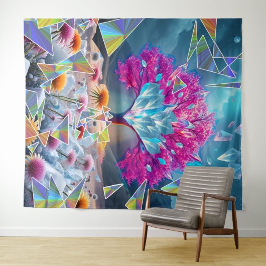 Kristallen Lichtboom Wandkleed (In Situ (horizontaal))